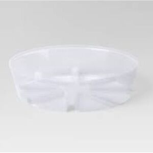 24 pcs Target Threshold Clear Plastic Saucer 6 inches NEW